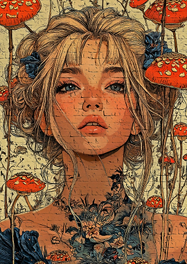 Mushroom Girl Portrait