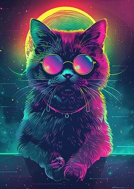 Neon Cat Sunglasses