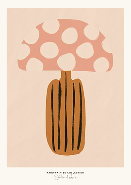 Abstract Mushroom Art Print