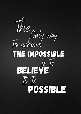 Inspirational Quote on Black Background