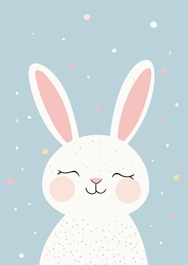Cute Smiling Bunny Illustration