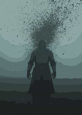 Knight Disintegration Digital Art