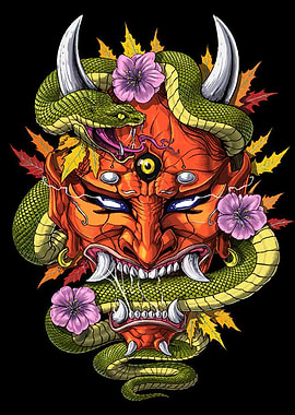 Japanese Oni Mask Snake