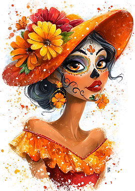 Day of the Dead Woman Portrait