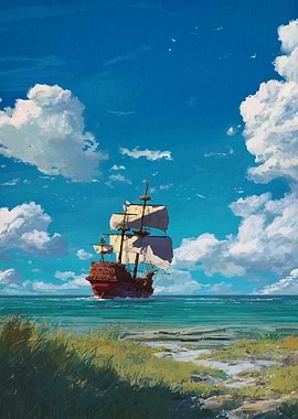 Sailing Ship on a Sunny Day