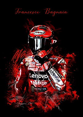 Francesco Bagnaia Racing Portrait