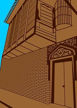 Brown Building with Brick Wall