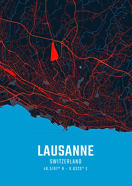 Lausanne City Map