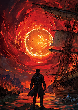 Fiery Portal and Ship