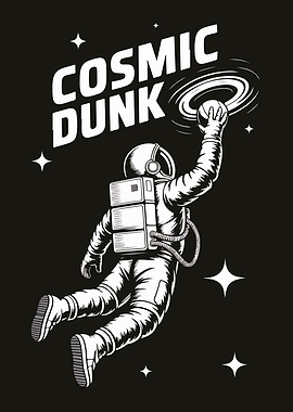 Cosmic Dunk Astronaut Illustration