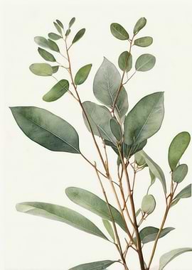 Eucalyptus Watercolor Painting
