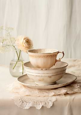 Vintage Tea Set Floral