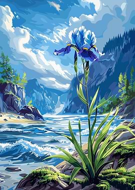 Blue Iris by the River