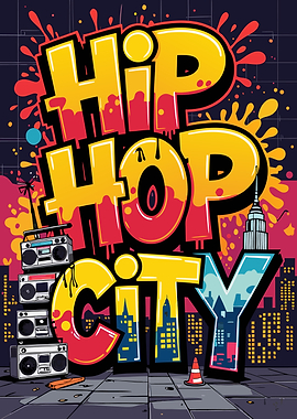 Hip Hop City Graffiti Art