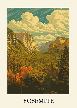 Yosemite National Park Landscape Art