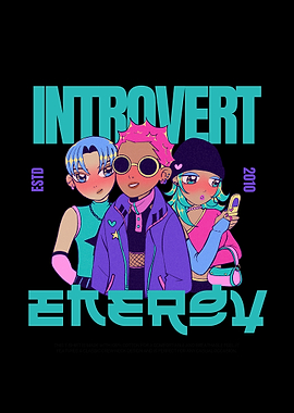 Introvert Energy Anime Style Illustration