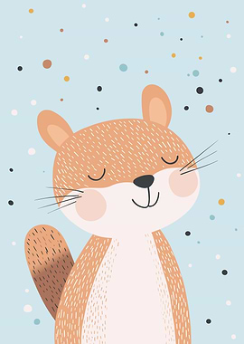 Cute Cartoon Beaver Illustration