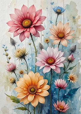 Watercolor Floral Arrangement