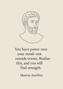 Marcus Aurelius Quote with Bust