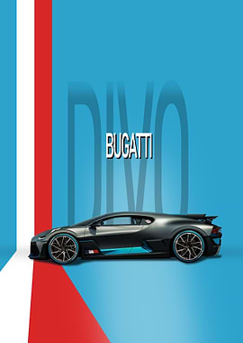 Bugatti Divo Car Poster