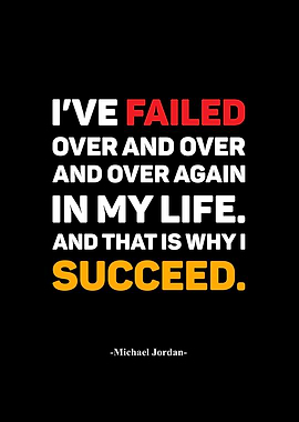 Michael Jordan Inspirational Quote Poster