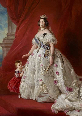 Queen Isabella II with daughter
