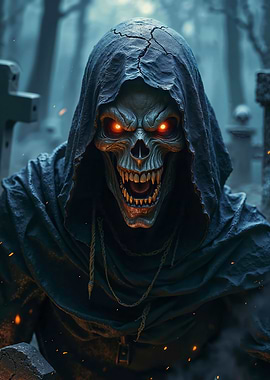 Grim Reaper in Cemetery