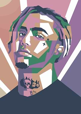 Lil Peep Portrait Pop Art