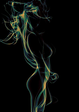 Smoke Woman Silhouette
