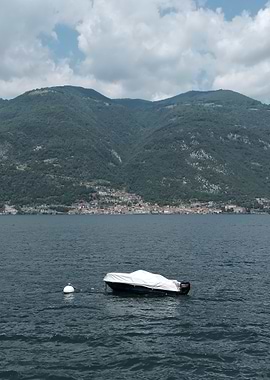 Boat on Lake Como