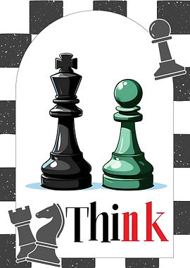 Chess Pieces with Think Text