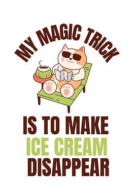 Cat's Magic Trick: Ice Cream Vanishing Act