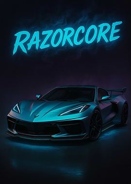 Razorcore Corvette Teal Car