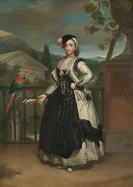 Portrait of a Woman with Parrot