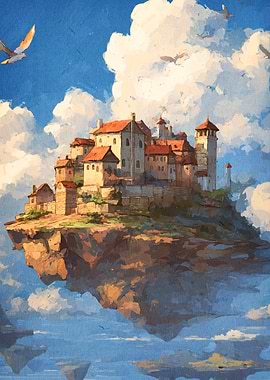 Floating Island Castle Sky
