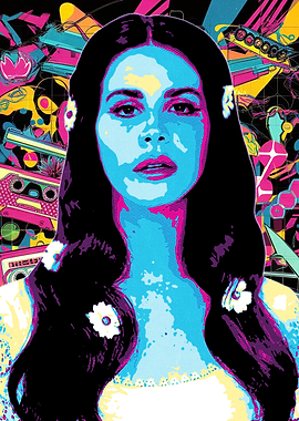 Lana Del Rey Pop Art Portrait