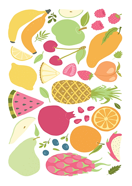 Colorful Assortment of Fresh Fruits