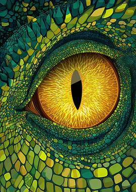 Reptilian Eye Close-Up