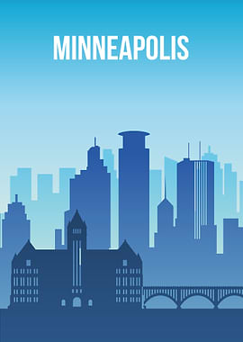 Minneapolis Cityscape Silhouette