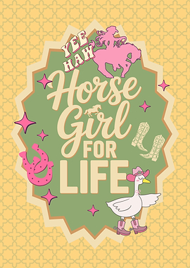 Horse Girl for Life Illustration