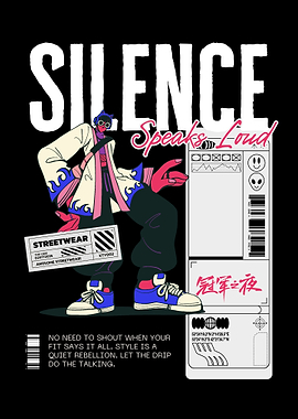 Silence Speaks Loud Streetwear Graphic