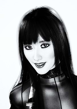 Black and White Portrait of Woman