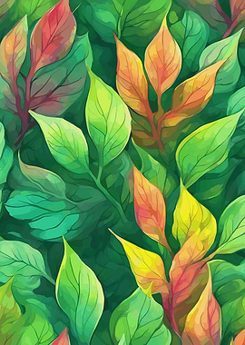 Colorful Leaves Pattern
