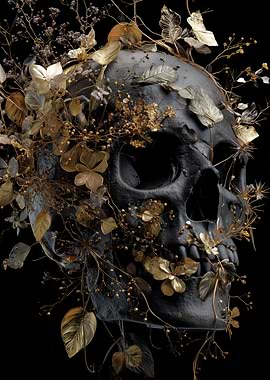 Floral Skull Art