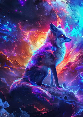 Cosmic Fox Digital Art