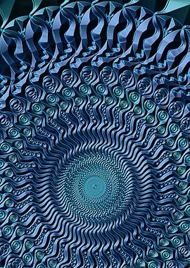 Blue Abstract Fractal Pattern