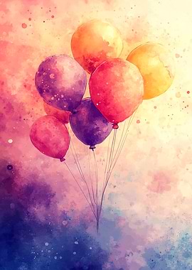 Watercolor Balloons