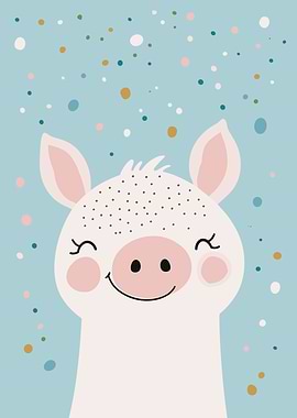 Cute Cartoon Pig Illustration