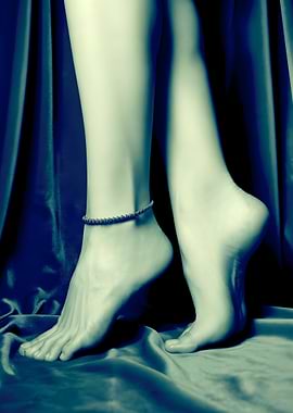 Elegant Anklet on Bare Feet
