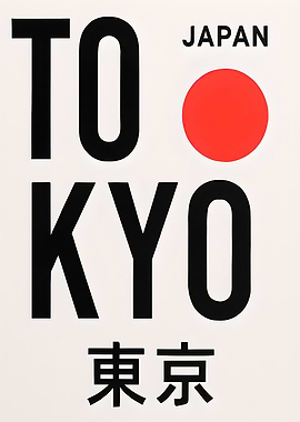 Tokyo Japan Minimalist Poster